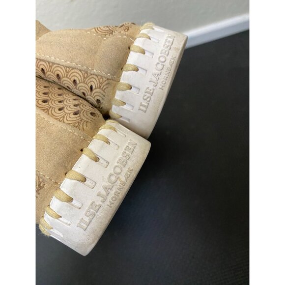 Ilsa Jacobsen Women Beige Tulip Shoes 39 Size 9 Laser Cut Slip-On Comfort Cream - Picture 7 of 15